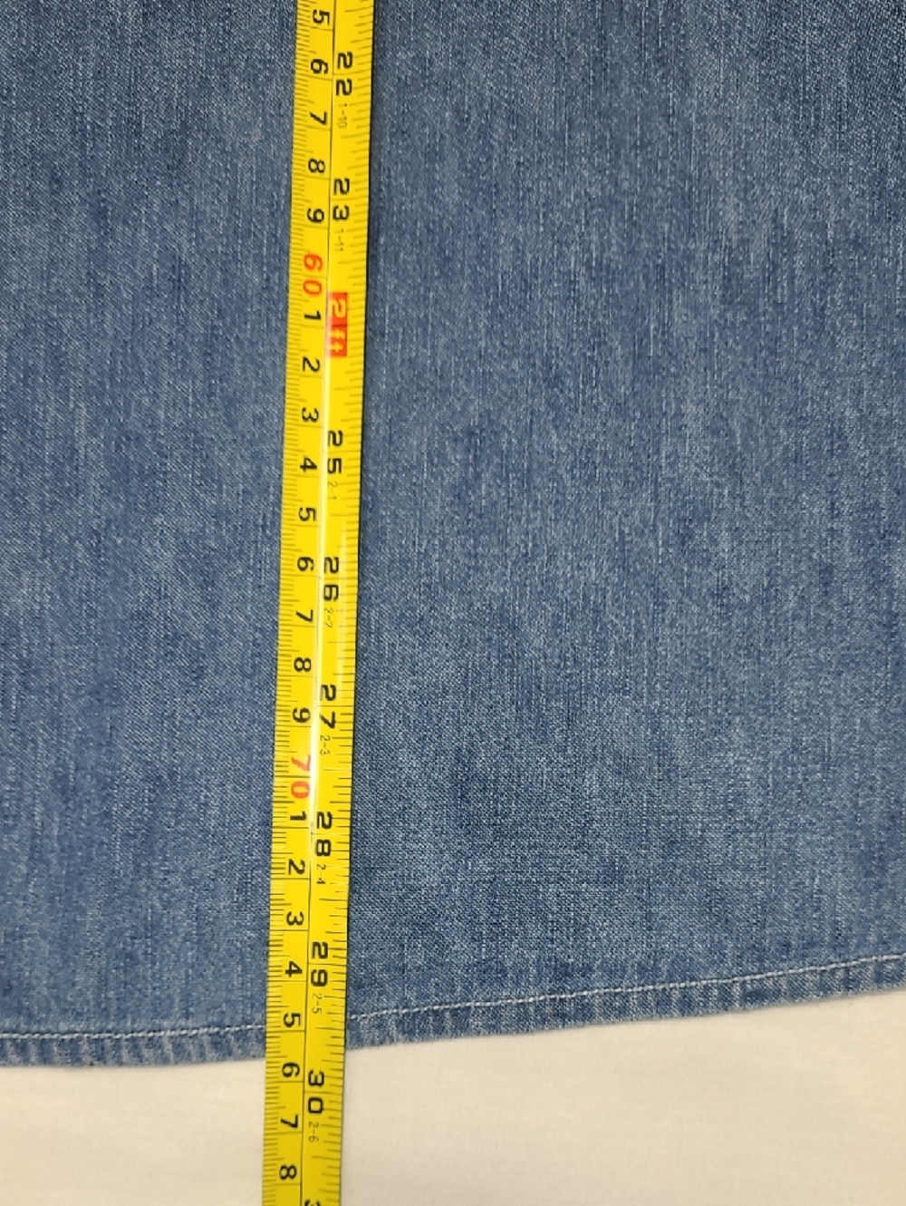 NWT Sleeveless western festive denim snap-front shirt in blue by Route 66 - Picture 9 of 11